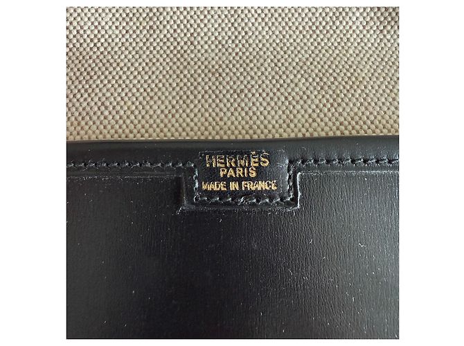 Pochette Hermès in pelle Jige Nero - vista 8