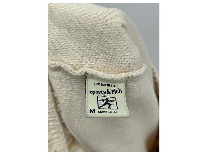 Autre Marque Pantaloncini SPORTY & RICH in cotone beige M - vista 3