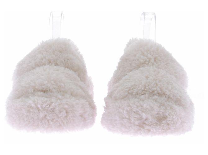 Autre Marque Pantofole in shearling Bianco - vista 2