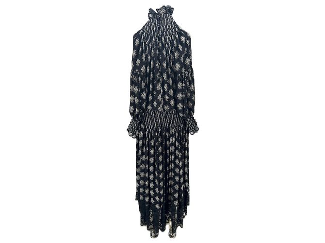 Vestido estampado negro Paco Rabanne - vista 2