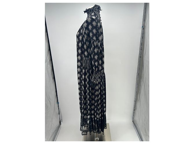 Vestido estampado negro Paco Rabanne - vista 3