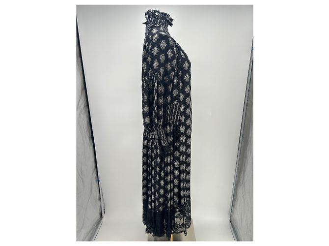 Vestido estampado negro Paco Rabanne - vista 4