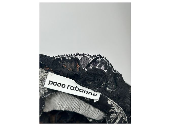 Vestido estampado negro Paco Rabanne - vista 5