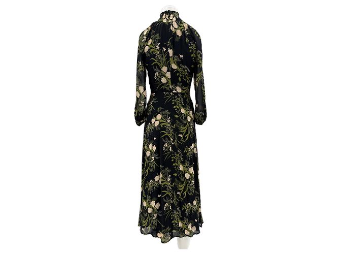Reformation Blumenkleid Schwarz Viscose - Ansicht 2