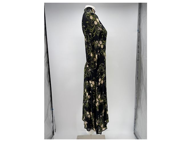 Reformation Blumenkleid Schwarz Viscose - Ansicht 3