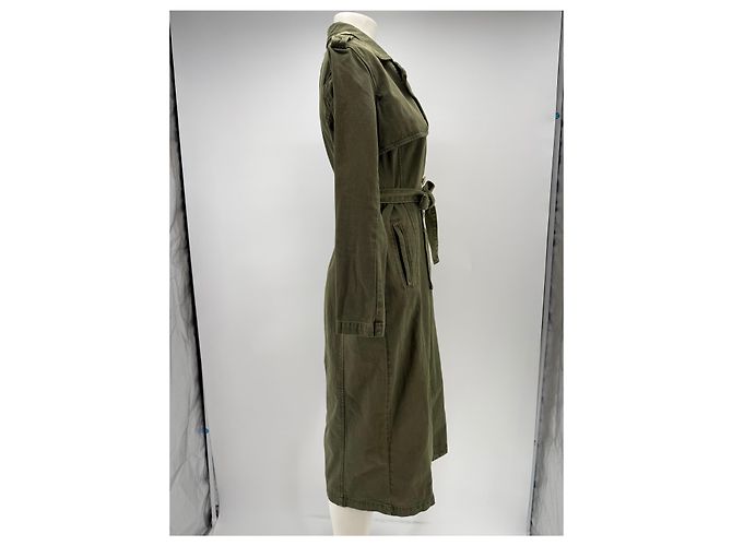 Vestido L'Agence de algodón caqui S - vista 3