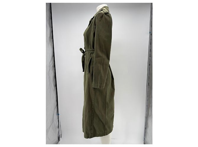 Vestido L'Agence de algodón caqui S - vista 4