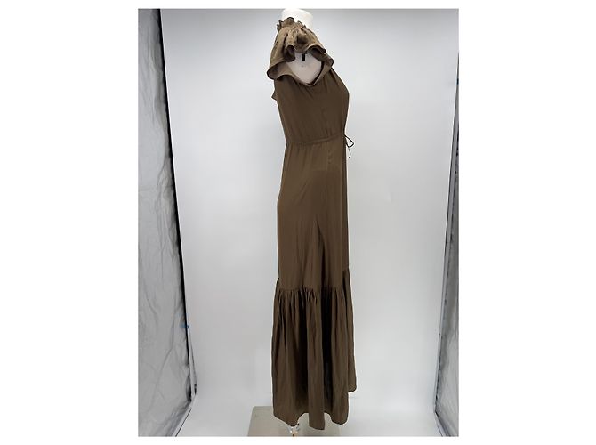 Autre Marque BROCHU WALKER Kleid Khaki Viscose XS - Ansicht 3