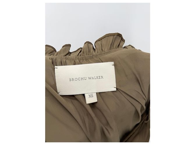 Autre Marque BROCHU WALKER Kleid Khaki Viscose XS - Ansicht 5