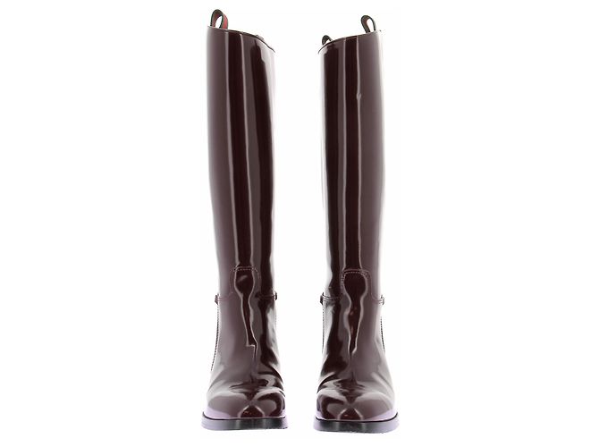 Gucci Lackstiefel in Bordeaux Größe 40 - Ansicht 3