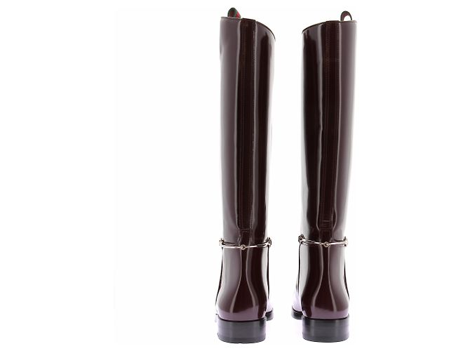Gucci Lackstiefel in Bordeaux Größe 40 - Ansicht 4