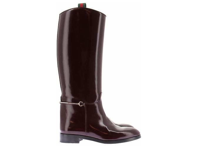 Gucci Lackstiefel in Bordeaux Größe 40 - Ansicht 5