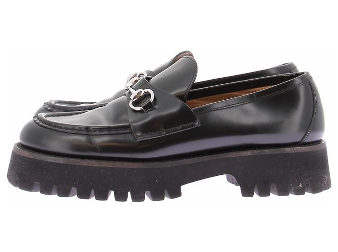 Mocassini Gucci in pelle nera taglia 39 Nero - vista 2
