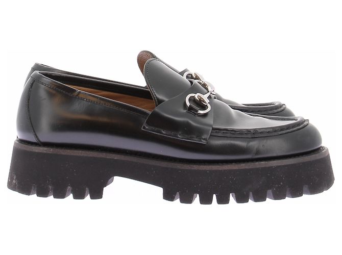Mocassini Gucci in pelle nera taglia 39 Nero - vista 3