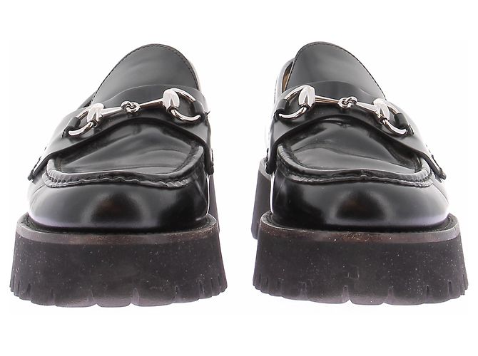 Mocassini Gucci in pelle nera taglia 39 Nero - vista 4