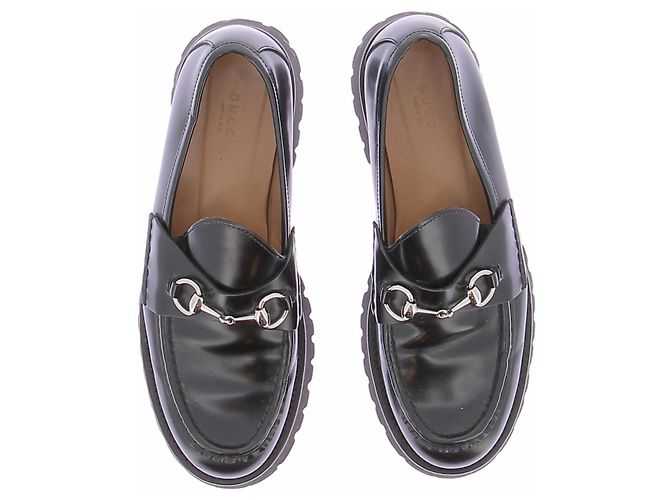 Mocassini Gucci in pelle nera taglia 39 Nero - vista 6