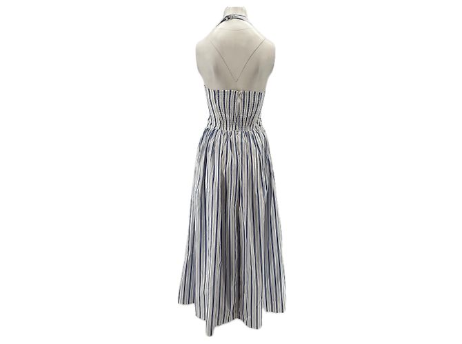 Autre Marque Vestido a rayas blanco/azul - vista 2