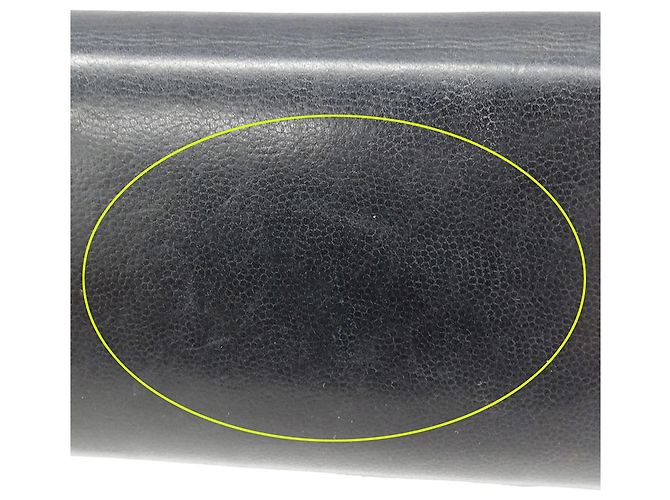 Cartera larga de cuero para mujer Chanel Negro Blanco - vista 12