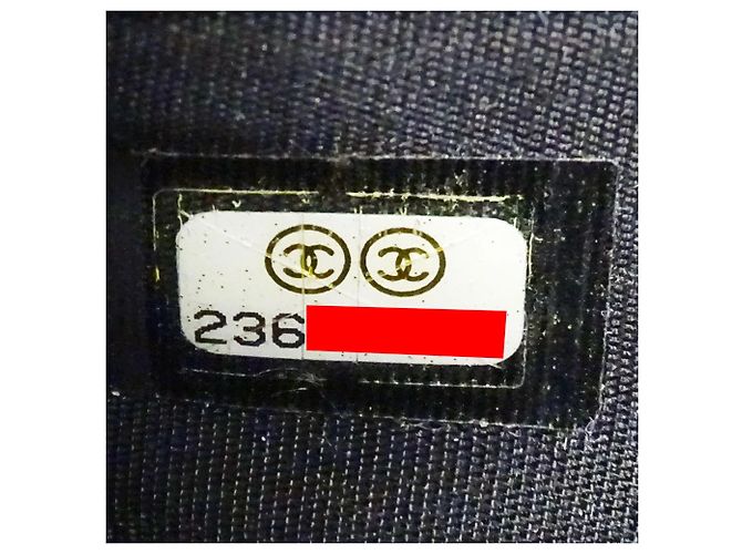 Cartera larga de cuero para mujer Chanel Negro Blanco - vista 8