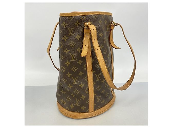 Borsa Tote Louis Vuitton Monogram Bucket GM Marrone - vista 2