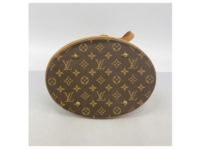 Borsa Tote Louis Vuitton Monogram Bucket GM Marrone - vista 3