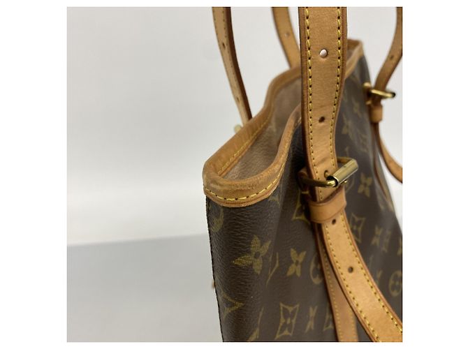 Borsa Tote Louis Vuitton Monogram Bucket GM Marrone - vista 7