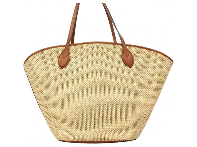 Borsa Tote Louis Vuitton Saint Jacques Marrone Beige - vista 11