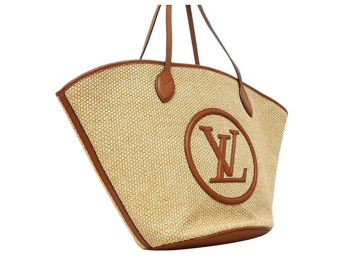 Borsa Tote Louis Vuitton Saint Jacques Marrone Beige - vista 2