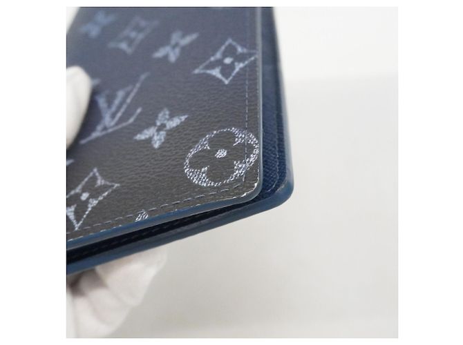Portafoglio Louis Vuitton Monogram Gradient Brazza NM Long Blu navy - vista 9