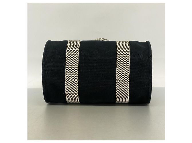 Hermès Hermes Cannes PM Canvas Handtasche Schwarz - Ansicht 3
