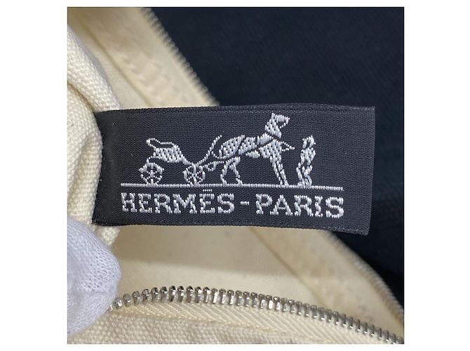 Hermès Hermes Cannes PM Canvas Handtasche Schwarz - Ansicht 5