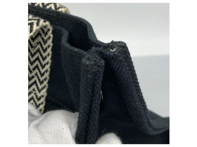 Hermès Hermes Cannes PM Canvas Handtasche Schwarz - Ansicht 6