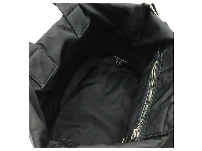 Bolso Tote Reversible Prada Negro Azul Multicolor - vista 8
