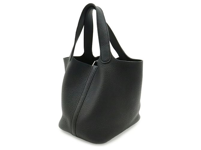 Hermès HERMES Picotin Lock PM Tressage de Cuir Tote Bag Nero - vista 3