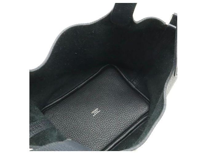 Hermès HERMES Picotin Lock PM Tressage de Cuir Tote Bag Nero - vista 6
