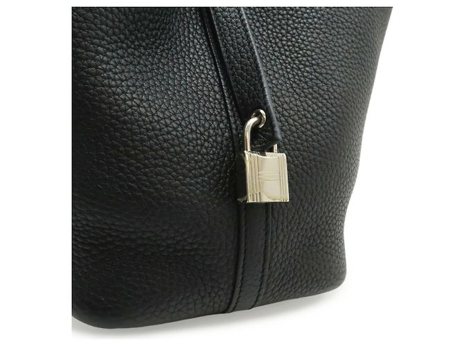 Hermès HERMES Picotin Lock PM Tressage de Cuir Tote Bag Nero - vista 8