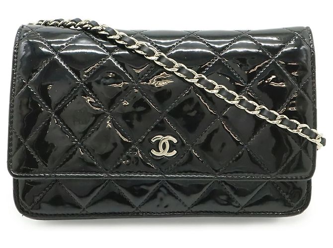 Borsa a tracolla con catena e portafoglio Chanel Matelassé Coco Mark Nero - vista 2