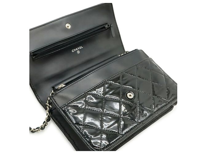 Borsa a tracolla con catena e portafoglio Chanel Matelassé Coco Mark Nero - vista 7
