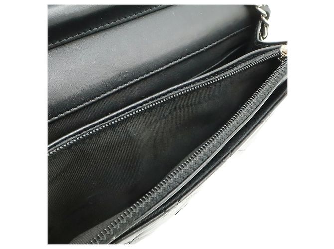 Borsa a tracolla con catena e portafoglio Chanel Matelassé Coco Mark Nero - vista 8