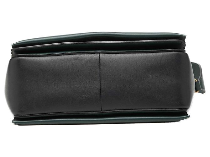 Céline Celine Green Medium Shiny Smooth Calfskin Frame Schultertasche Grün Dunkelgrün - Ansicht 3