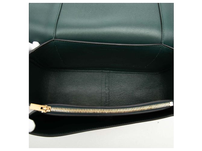 Céline Celine Green Medium Shiny Smooth Calfskin Frame Schultertasche Grün Dunkelgrün - Ansicht 4