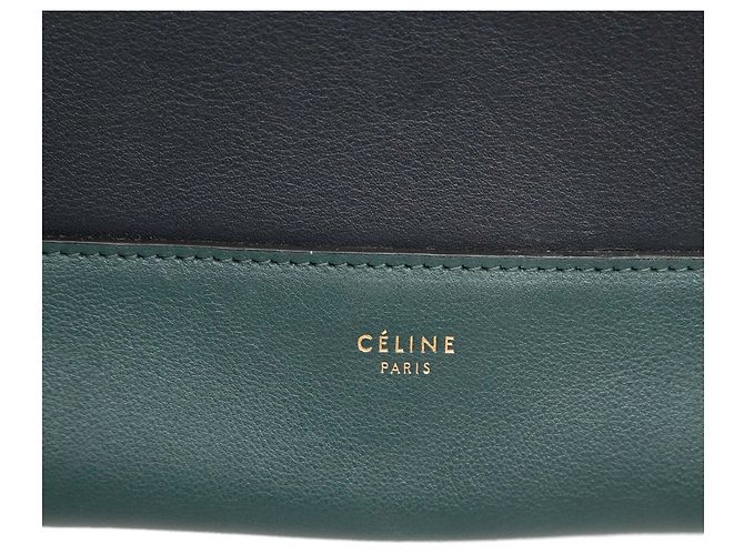 Céline Celine Green Medium Shiny Smooth Calfskin Frame Schultertasche Grün Dunkelgrün - Ansicht 5