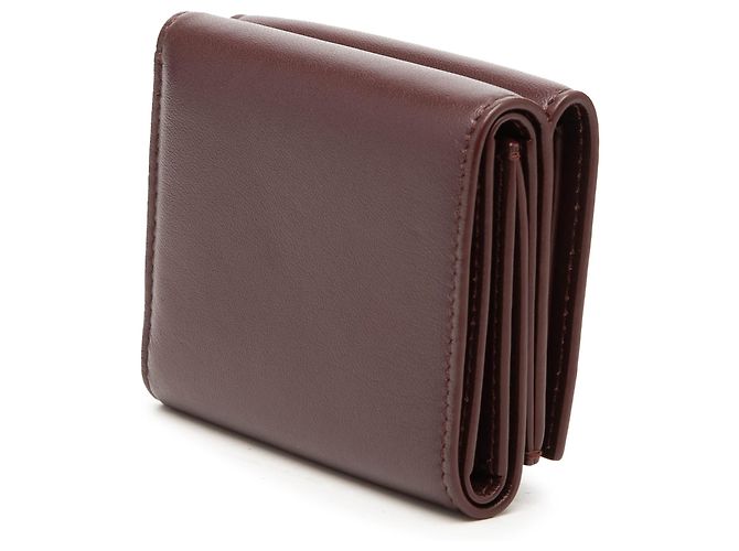 Cartera trifold LOEWE de cuero rojo con Anagram Roja Burdeos - vista 2