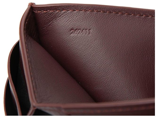 Cartera trifold LOEWE de cuero rojo con Anagram Roja Burdeos - vista 7