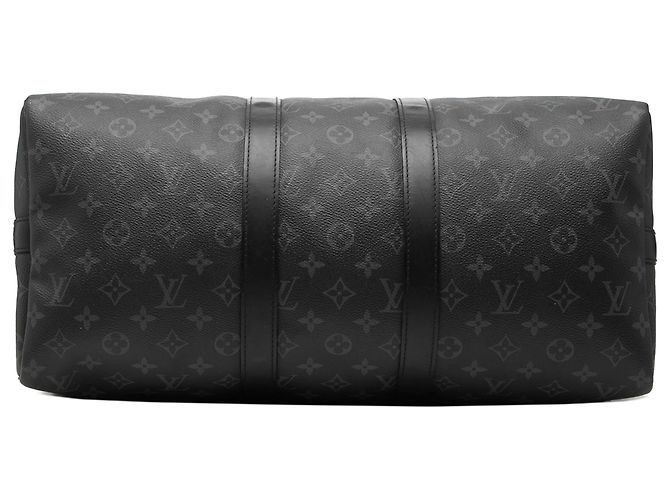 Louis Vuitton Keepall Bandouliere 45 in monogramma Eclipse nero - vista 3