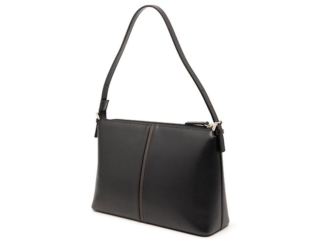 Bolsa de ombro em couro preto Burberry - vista 2