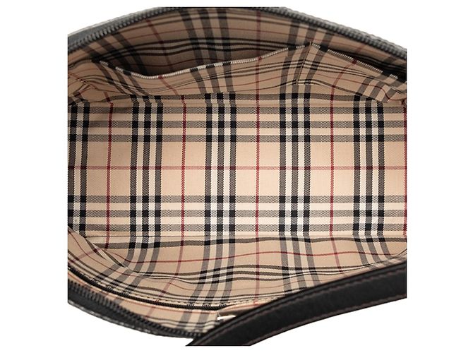 Bolsa de ombro em couro preto Burberry - vista 4