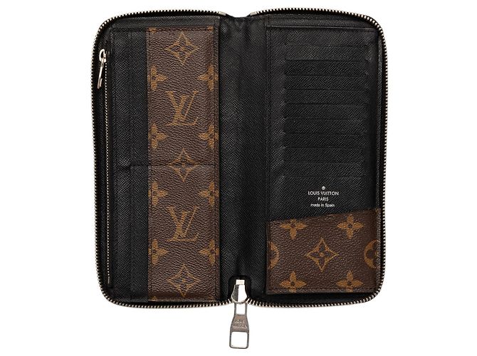 Cartera Zippy Vertical Louis Vuitton Marrón Monogram Macassar Castaño - vista 4