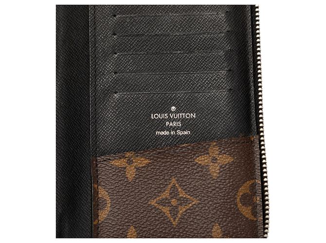 Cartera Zippy Vertical Louis Vuitton Marrón Monogram Macassar Castaño - vista 6