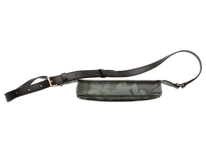 Bolsa de cintura Tom Ford em couro verde com estampa floral Verde oliva - vista 3
